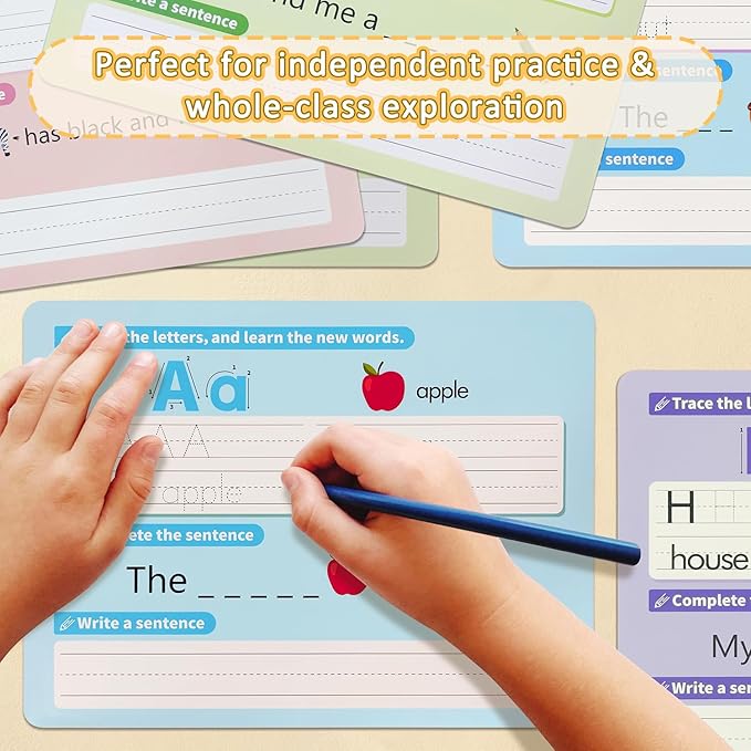 Alphabet & Number Practice Dry Erase Sheets A-Z Letters & Numbers 1-10 | Perfect for Preschool, Homeschool & Kindergarten