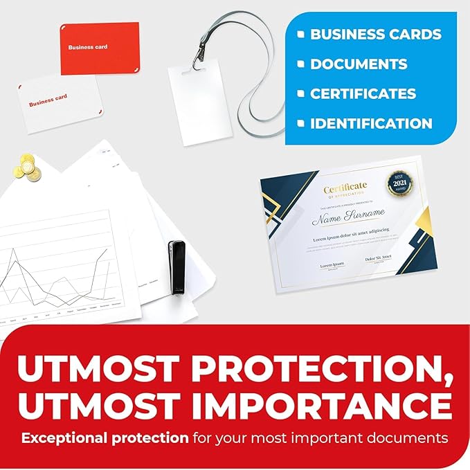 5MIL Thermal Laminating Sheets, 750 Count (5x150), Letter, Photo, Card, Notecard, ID & Business Card Sizes. Crystal Clear Finish. Laminating Pouches Compatible with All Standard Laminators