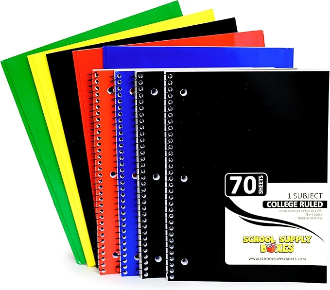 High School Writing Bundle | 1 Box - 51 Pieces per Box | School Supply Boxes - Back to School Essentials | Includes Composition Books, Loose Leaf Paper, Index Cards, 12 ct. Pens & More