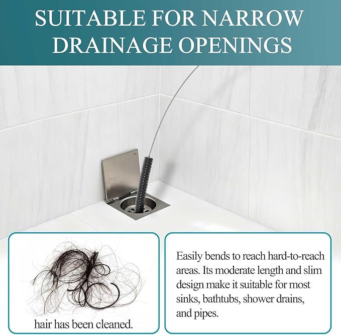 Dryer Vent Cleaner Kit and Grout Brush, Refrigerator Flexible Long-Handled Coil Cleaning kit - Air Conditioner Cleaning Brush Set - AC Washing Machine washbasin Brush for Household Maintenance
