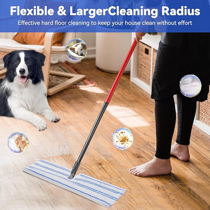 Mop Heads Replacements Compatible with Cedar Dual-Action Flip Mop - Microfiber Mop Replace Pads for Dry/Wet Use - Reusable Washable Dust Mop Refills for Floor Cleaning,5 Pack