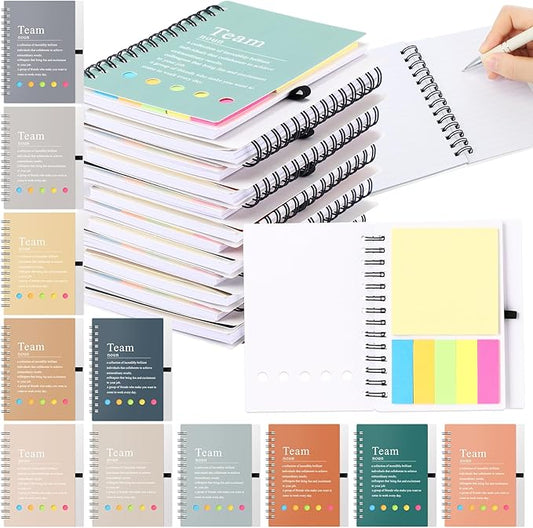 Feifeiya 24 Pcs Employee Appreciation Gifts Bulk Team Recognition Notebooks with Sticky Notes Staff Thank You Gifts for Social Worker Teacher Nurse Coworker Office Motivation Set (Fresh Colors)