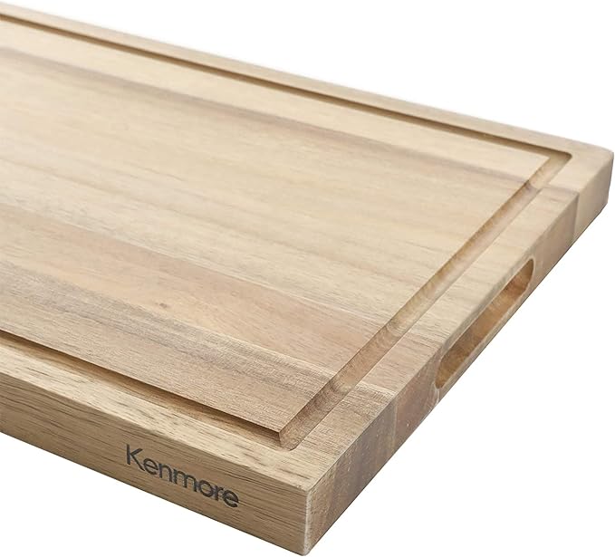 Kenmore Archer Wood Cutting Board, 18x12-inch, Acacia