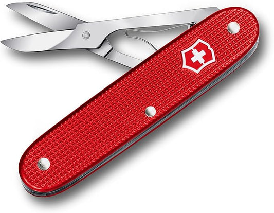 Victorinox Companion X Alox Pocket Tool with Precision Scissors, Single Function Tool, Compact, Lightweight, Swiss Made - Red