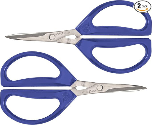 Joyce Chen Original Unlimited Kitchen Scissors All Purpose Kitchen Shears With Comfortable Handles, Blue, 2 Pack