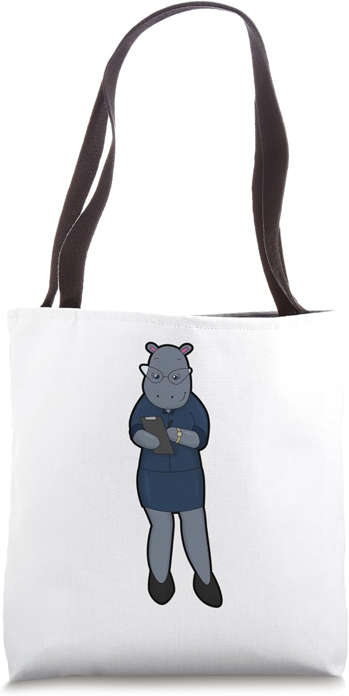 Hippo Secretary Clipboard Office Tote Bag