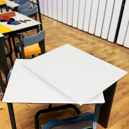 School Smart Poster Board Paper,White,12 pt Thick,for Posters,Signs,Crafts,Displays,Classroom Projects,11 x 14 Inches,25 Count (Pack of 12)