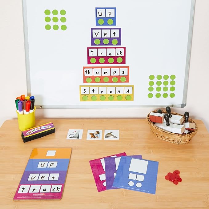 Really Good Phonics Sound Box Mats & Chips 6 Student Kit with Teacher Demo