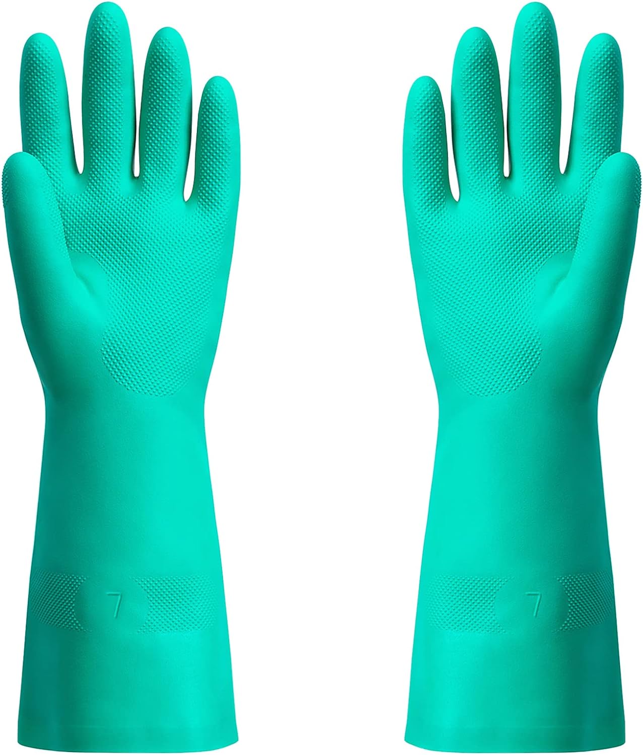 ThxToms Chemical Resistant Nitrile Gloves, Resist Household Acid, Alkali, Solvent and Oil, Latex Rubber Free, 1 Pair Small