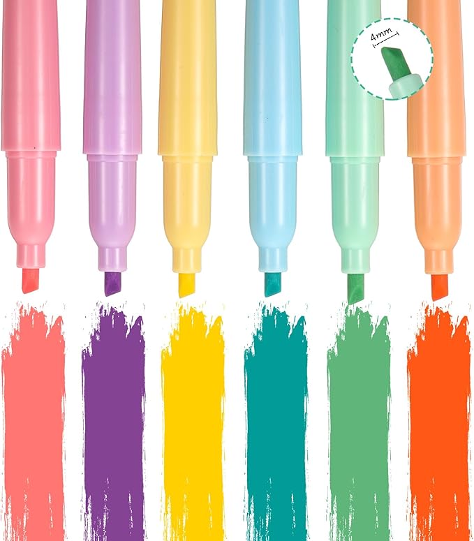 Chinco 30 Pcs Retractable Shuttle Pen Clip with Mini Highlighter Nurse Badge Pen Neon Marker LED Keychain Ring Clip