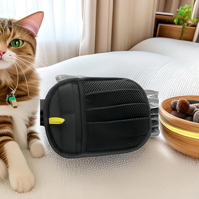 New Improved Pet Hair Removal Gloves (5-Finger Design) - Magic Reusable Gloves for Dog and Cat Hair on Furniture, Car Seats, Clothes, and Carpets - Electrostatic Beauty Brush and Hair Removal Device