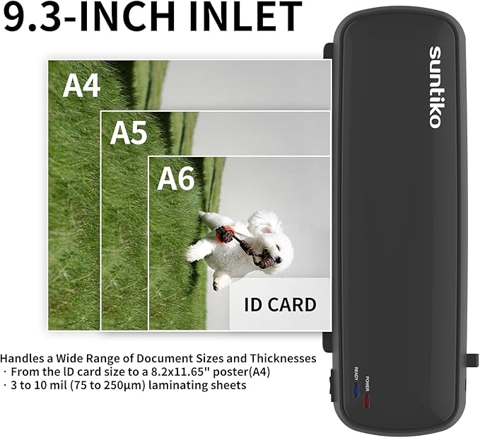 4-In-1Laminator Machine,It has Quick Warm-Up, Fast Laminating Documentation and Photos, Increases Their Long-Term Color Preservation. Suitable for Family, Office and School，A4/A5/A6 Size