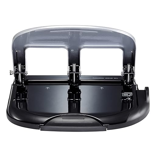 Wholesale CASE of 5 - Accentra Traditional 3-Hole Punch-3-Hole Punch, Traditional, 40 Sheet Capacity, Black/Silver