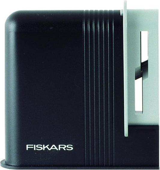 Fiskars Scissor Sharpener, for Right-Handed People, Ceramic Grinding Heads/Plastic casing, Black/Grey, 1005137