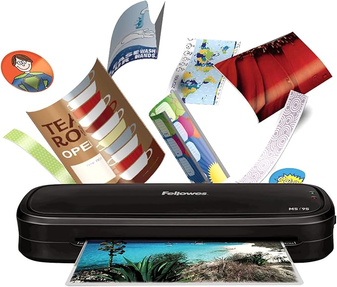 Fellowes M5-95 Laminator with Pouch Starter Kit (M5-95)