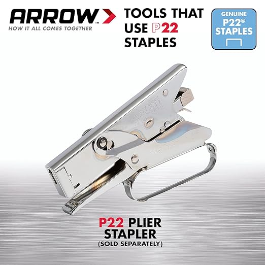 Arrow 224 Heavy Duty P22 Staples for Use with Plier-Type Paper and Bag Staplers in Restaurants, Offices, Classrooms, 5050-Pack, 1/4-Inch Leg Length, 7/16-Inch Crown Width