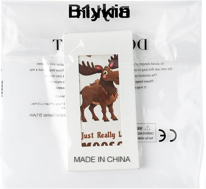 B1ykin Cute Sticky Notes Set - I Just Really Like Moose Self-Stick Notes Pad, 550 Sheets Writing Memo Pages Sticky Notepad for Teacher Appreciation Gifts, School Office Party Supplies (Heart Moose)