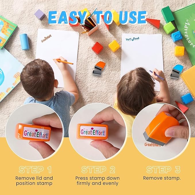 Teacher Stamps for Grading Classroom Stamp for Teachers Valentines Day Gifts Parent Signature Homework Motivational Encouraging Reward, Back to School Homeschool New Teacher Supplies Essentials(16PCS)