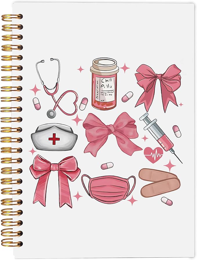 Nurse Nursing Notebook, Nurse Gifts for Women, Nursing Gifts for New Grad Nurses, Nurse Practitioner Gifts, Registered Nurse Gifts, Nurse Appreciation Gifts, Spiral Notebook 5.5x8.3 Inch