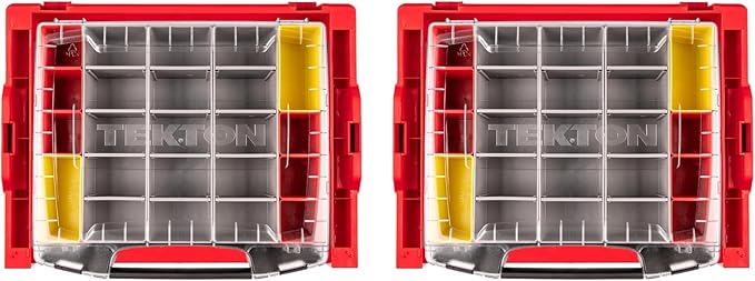 TEKTON 6-Drawer Rolling Stack with Shallow Tool Box (L-BOXX 1) and Organizer Bins | OLB99204