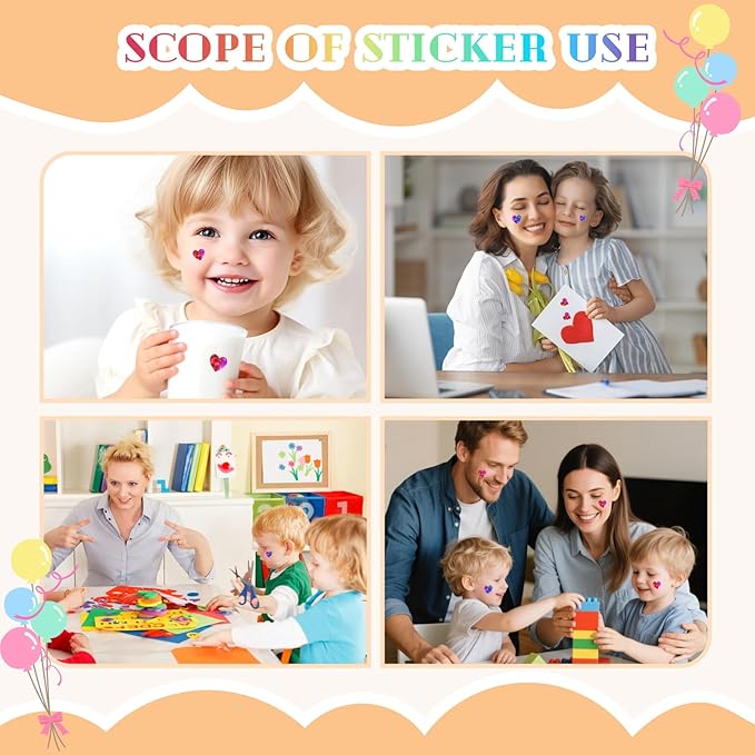 1800pcs Mini Heart Stickers (0.5 Inch), Colorful Holographic Rainbow Reward Stickers for Teachers, Behavior Chart, Planners, Scrapbooking & Envelope Seals (30 Sticker Sheets)