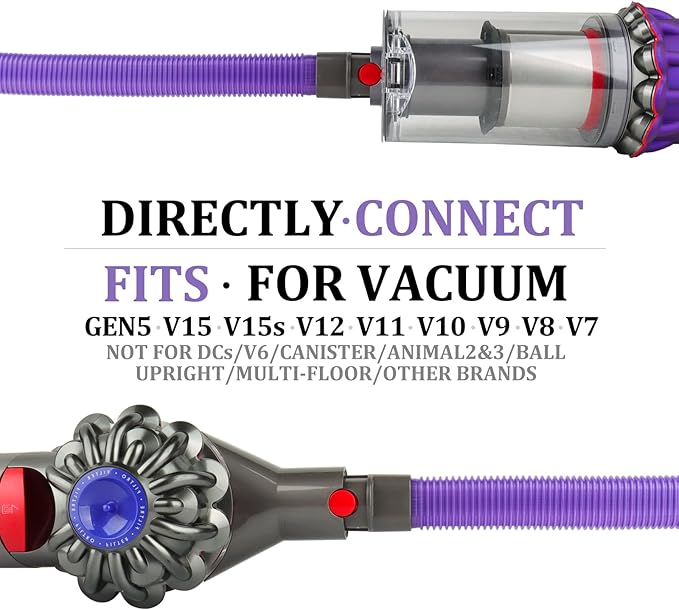 Dryer Vent Lint Vacuum Atttachments for Dyson Gen 5 V15 V12 V11 V10 V8 V7 Detect Absolute Cyclone Outsize Slim Vacuum Cleaner Nozzle Crevice Flexible Dryer Lint Remove Tool Cleaner Kit