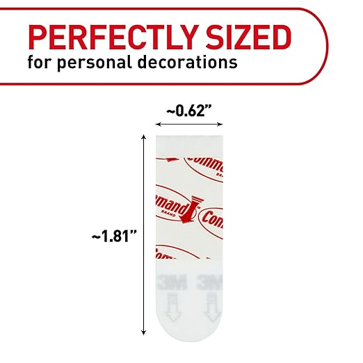 Command Poster Strips Value Pack, 60 Strips Damage-Free Poster Hangers, No Tools Requried, Great for Home, Room, Wall, Office, and Dorm Decor, White Adhesive