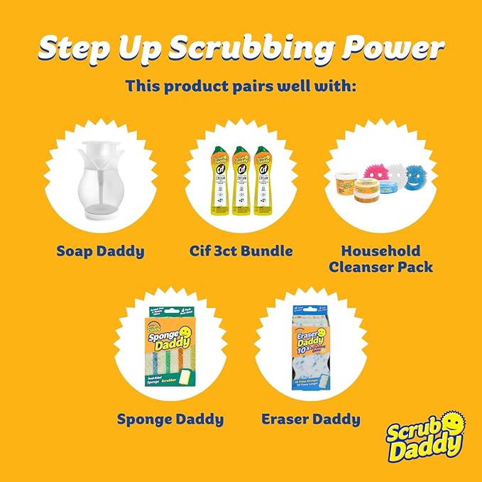 Scrub Daddy Scratch-Free Multipurpose Kitchen Sponges - Bulk Dish Sponges for Kitchen, Bathroom, Household Cleaning & More - Made with BPA-Free Polymer Foam (7 Count)