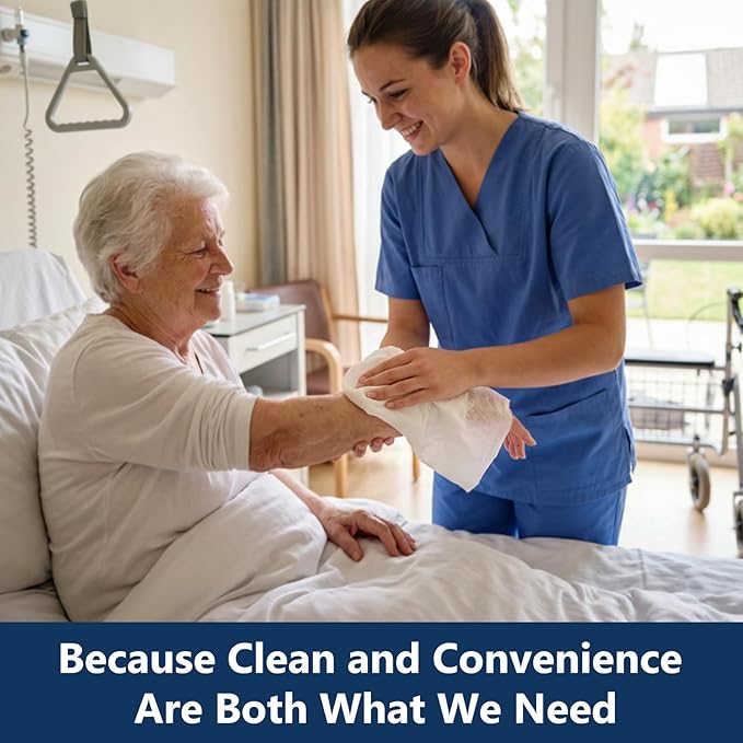 Adult Wipes For Elderly - 8"x13" Extra Large & Soft Wet Wipes for Adults Bathing No-Rinse Incontinence & Cleansing - Disposable Washcloths, Vitamin E & Aloe Infused 720ct (12 Packs of 60)
