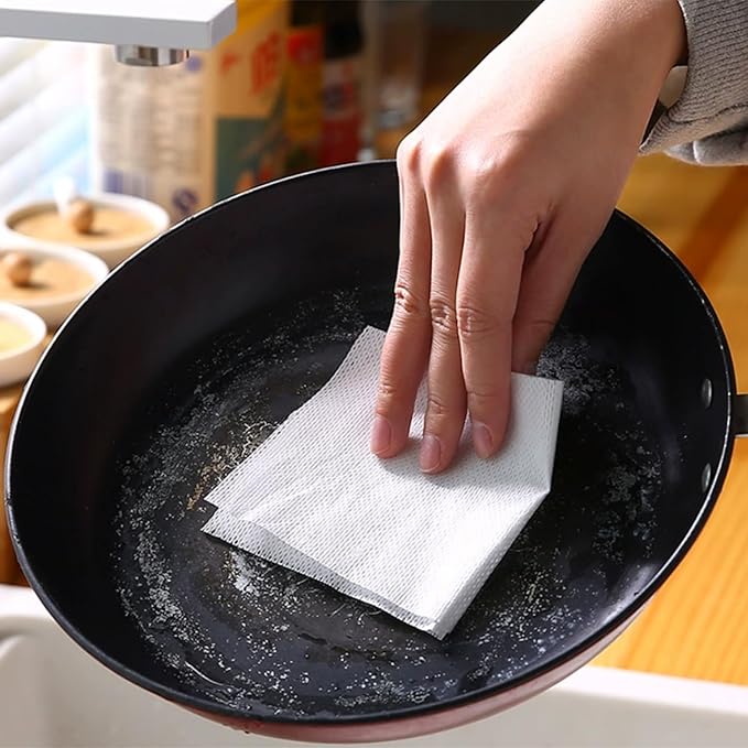 50 Pack Disposable Dish Cloths Heavy Duty Reusable Cleaning Cloths Dish Rags for Kitchen 23.6x11.8inches - 5Colors