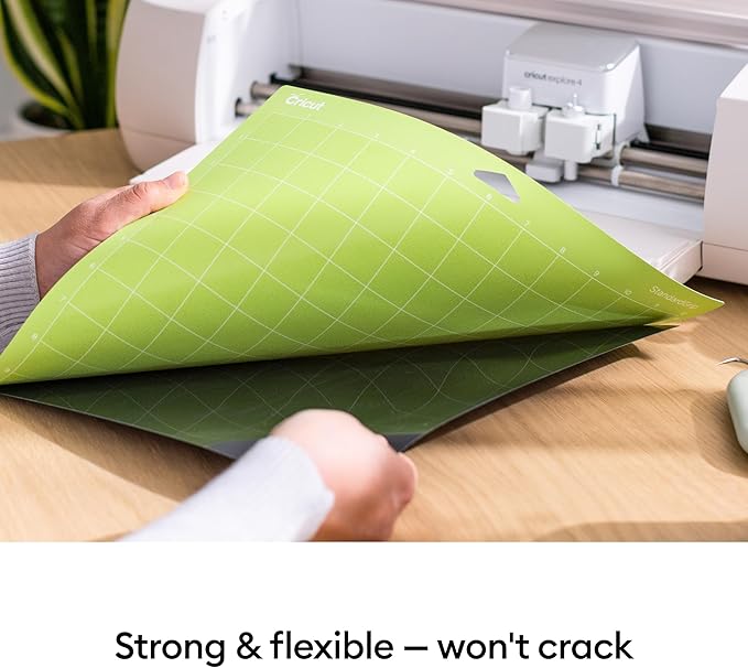 Cricut LightGrip Cutting Mats 12in x 24in, Reusable Cutting Mats for Crafts with Protective Film, Use with Printer Paper, Vellum, Light Cardstock & More for Cricut Explore & Maker (3 Count)