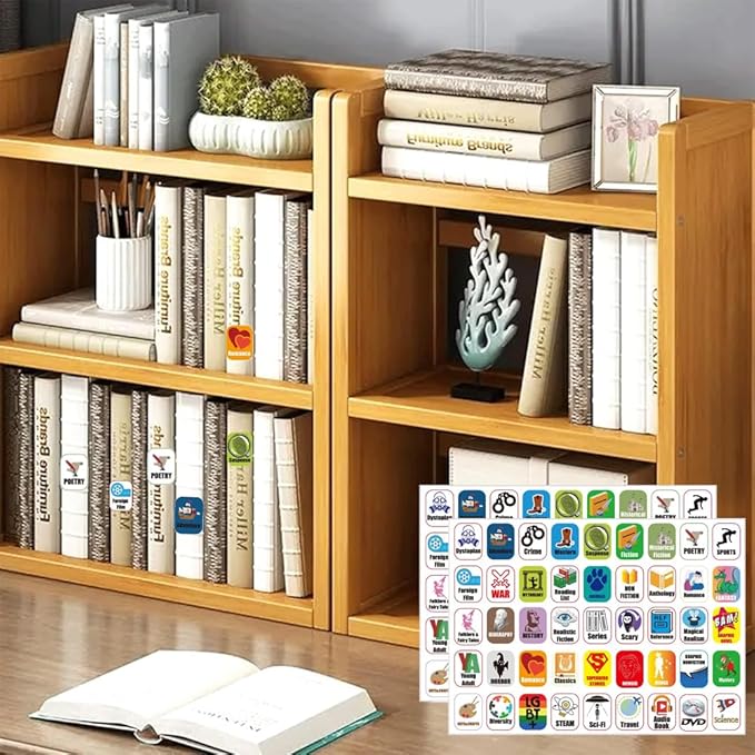 45 Genre Book Spine Labels for Library | Classroom Library Classification Stickers 450pcs