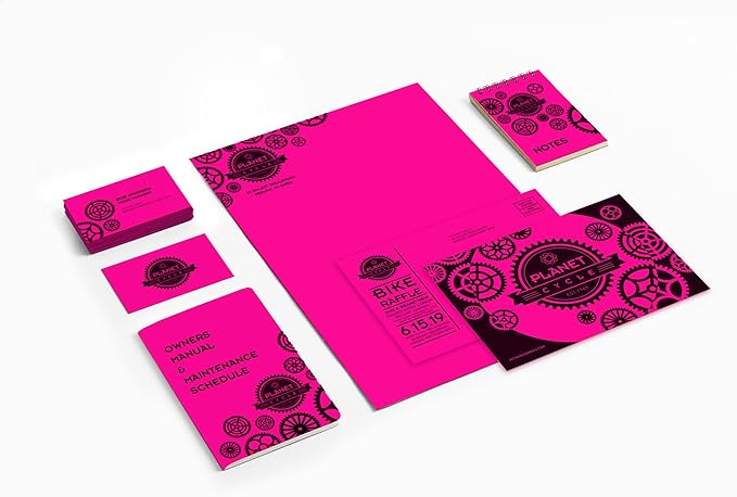Astrobrights Color Cardstock, 65 lb Cover Weight, 8.5 x 11, Fireball Fuchsia, 250/Pack