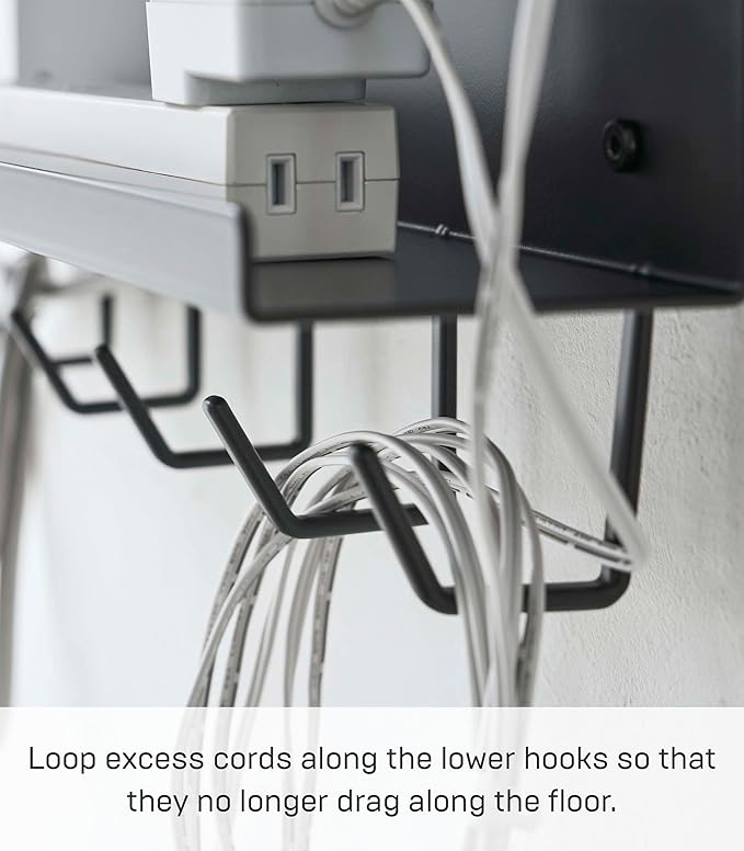 YAMAZAKI Home Smart Under-Desk Cable & Router Storage Rack Organizer Rack For Minamlist Office - Steel