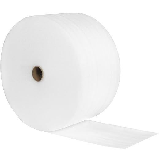 Top Pack Supply Parcel Ready Perforated Air Foam Rolls, 1/16" x 24" x 900', White (Pack of 1)