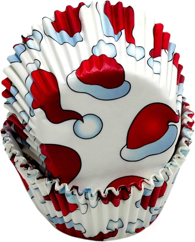 Chef Craft Paper Patterned Christmas Cupcake Liner Set, 200 Count, Multicolor