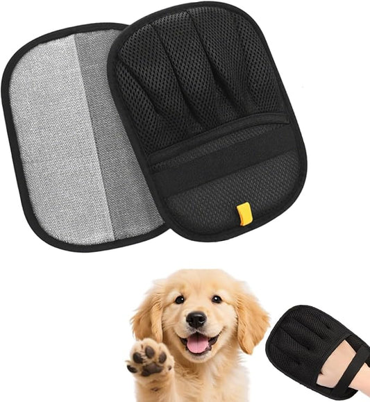 2-Pack Electrostatic Pet Hair Remover Gloves - Reusable Dog & Cat Hair Removal Brush for Furniture,Car Interiors,Bedding and Clothing