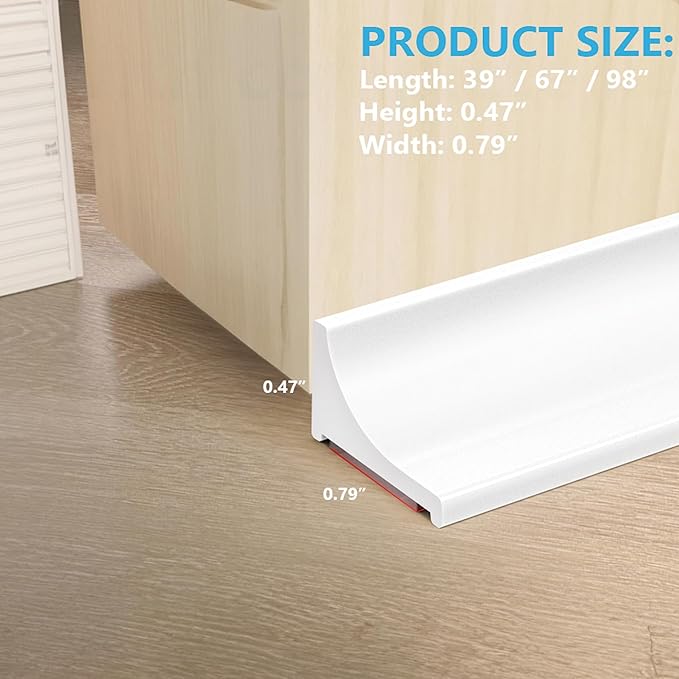 67Inch Shower Threshold Water Dam, Self-Adhesive Silicone Shower Barrier Water Stopper Shower Door Bottom Seal Strip Shower Splash Guard for Bathroom Kitchen Bathtub