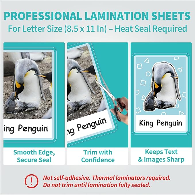 Binditek Laminating Sheets 5 Mil, Universal Fit for All Thermal Laminators, 100 Pack Thermal Laminating Pouches, Letter Size 8.5 x 11 in, Clear Glossy