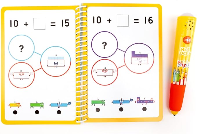 Educational Insights Hot Dots Numberblocks Workbook Numbers 11-20 with Interactive Pen, 60+ Activities, Gift for Kids Ages 5+