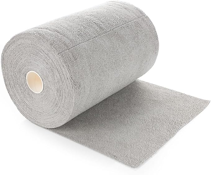 The Rag Company - Rip N' Rag Multi-Purpose Reusable Microfiber Towels for Home, Office, Garage, RV and More - 80 Count Roll - Premium 70/30 Blend - 200gsm