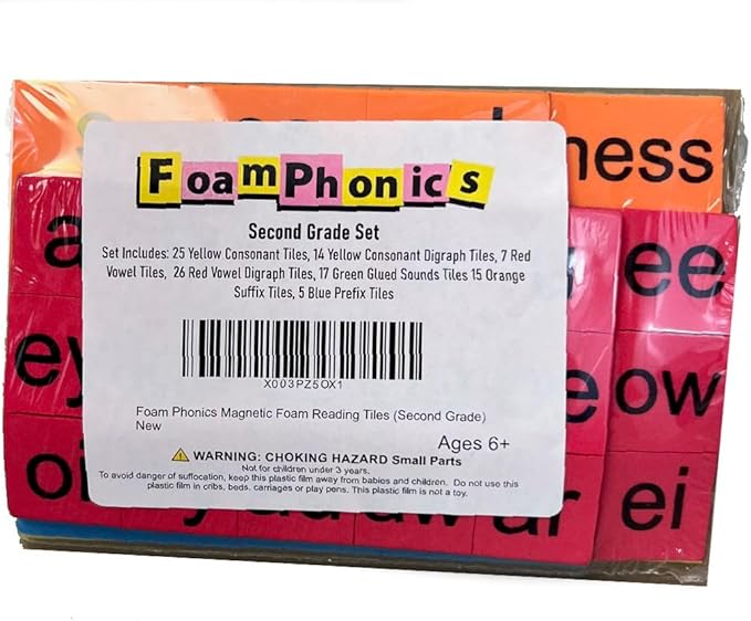 Foam Phonics Magnetic Foam Reading Tiles (Second Grade)