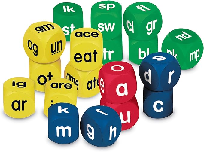 Learning Resources Phonics Cubes Class Set - Alphabet and Words Letter Recognition, ABC Classroom Must Haves, Teacher Supplies, Speech Materials, Back to School, Small Group Students Activities