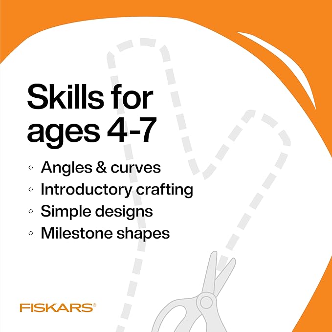 Fiskars Cut & Create Activity Book with 5" Kids Scissors, Ages 4+