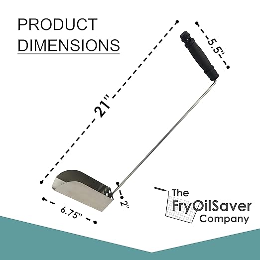 FryOilSaver Co, Fryer Cleaning Tools 3 Piece Set, Deep Fryer Cleaning Rod, High Temp Bristle Fryer Cleaning Brush, Deep Fryer Crumb Scoop, Heat Resistant, Durable, Long Lasting, Best Fryer Tools