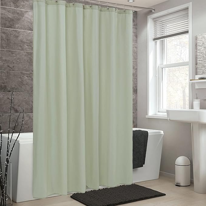 ALYVIA SPRING Stall Fabric Shower Curtain Liner Waterproof - Soft & Lightweight Small Shower Curtain with Magnets for Narrow Stall Size, Machine Washable - 36x72, Desert Sage
