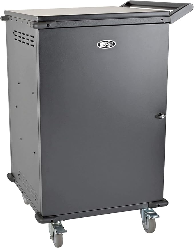 Tripp Lite 42-Port AC Mobile Charging Cart Storage Station for Chromebooks, iPads, Laptops, Tablets, Black (CSC42AC)