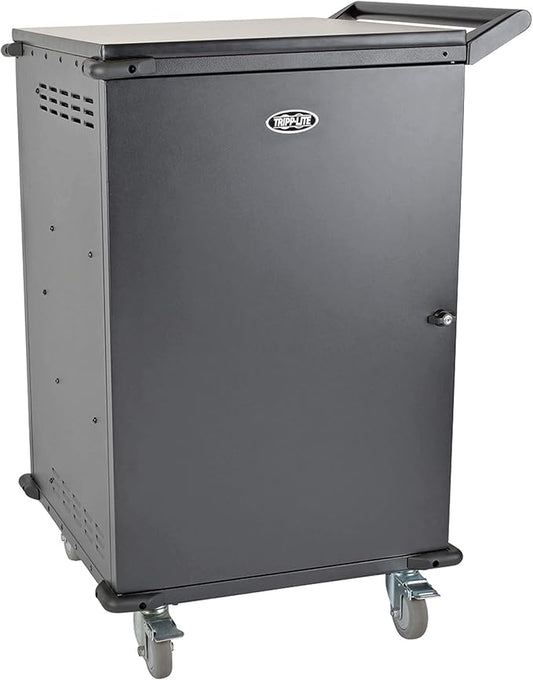 Tripp Lite 42-Port AC Mobile Charging Cart Storage Station for Chromebooks, iPads, Laptops, Tablets, Black (CSC42AC)