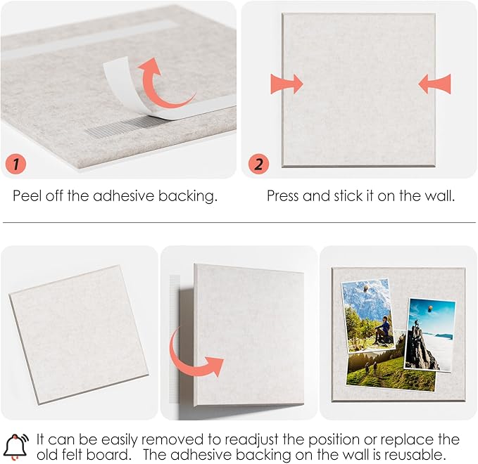 MaxGear Large Cork Board for Wall 36" x 24", Light Tan Bulletin Board, 6 Pack Felt Wall Tiles with Pushpins, Cork Boards for Office Pin Board Tack Board Cork Boards