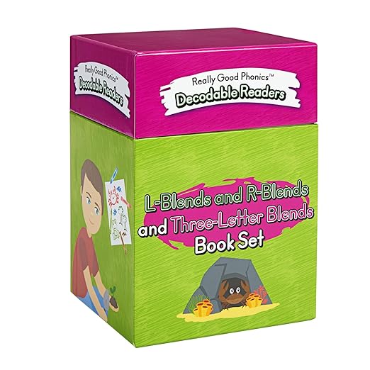 Really Good Phonics Decodable Readers - L- and R-Blends and Three-Letter Blends Book Set - Educational Toys, Reading Games for Kids, Learning Activities, Homeschool & Classroom Must Haves